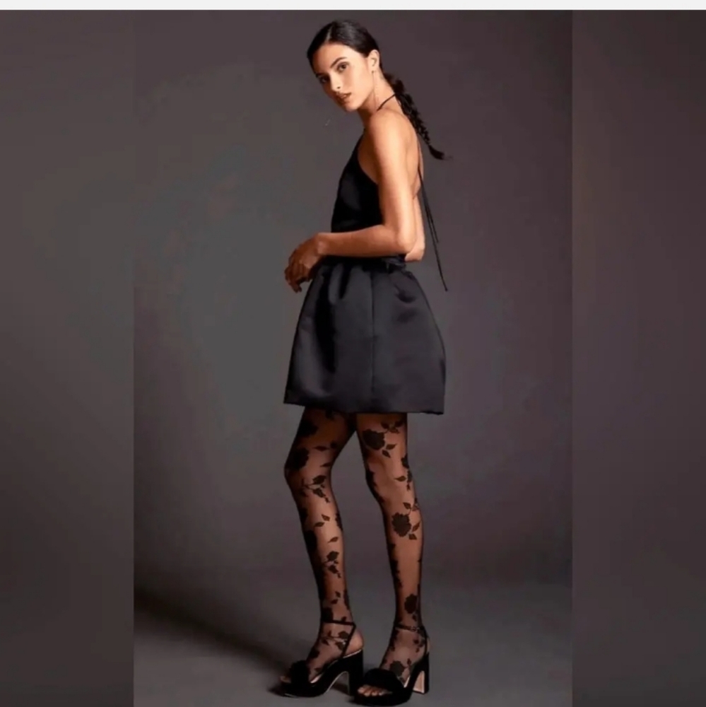 DELFI Collective NWOT Anthropologie Black Halter Cocktail Dress Size XS